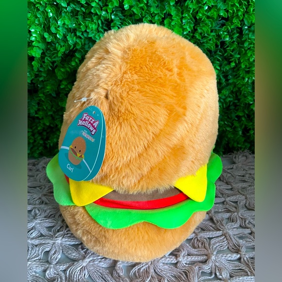 NWT Carl the Cheeseburger Fuzz A Mallow Squishmallows 12" - Picture 6 of 8